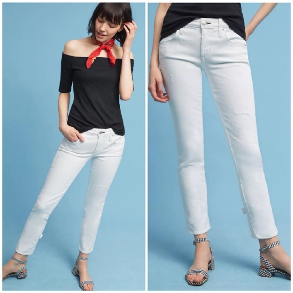 💋Anthropologie AMO Women's White Jeans size 28